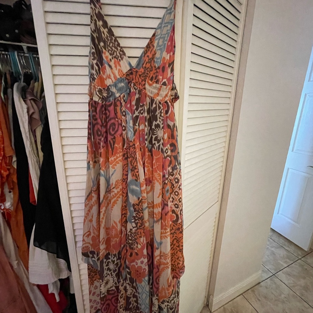 BNWT Free People Chiffon Meredith Maxi Dress